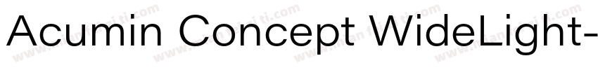 Acumin Concept WideLight字体转换
